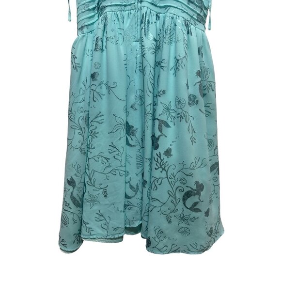 Disney Torrid Princess Ariel Print Swing Dress Women Size 12 Aqua Green Mermaid - Picture 9 of 16
